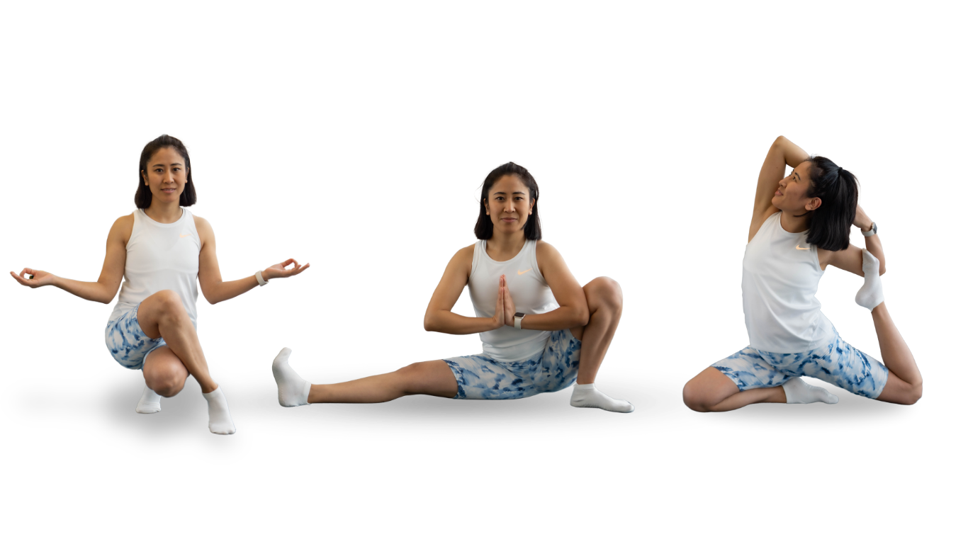 Nawang in different yoga poses